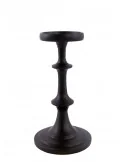 Hliníkový stojan na sviečku JAE black nižší, 20 cm