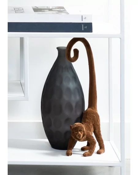 Dekorácia alebo lampa MONKEY Velvet Brown, 45,5 cm