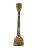 Kovový svietnik CULBY burned antique bronze L