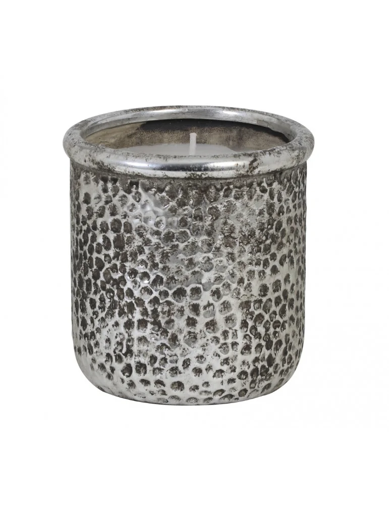 Sviečka v nádobe CANEJA silver Ø11x11 cm