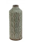 Keramická dekoračná váza BALURAN grey green, výška 34,5 cm