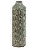 Keramická dekoračná váza BALURAN grey green, výška 43,5 cm