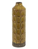 Keramická dekoračná váza BALURAN ocher-brown, výška 43,5 cm