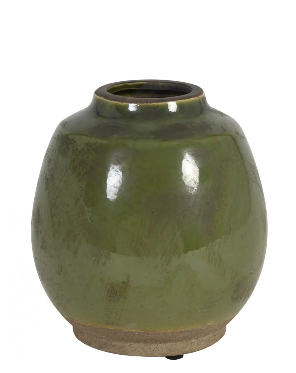 Keramická dekoračná váza SINABUNG zelená, Ø16,5xV17,5 cm