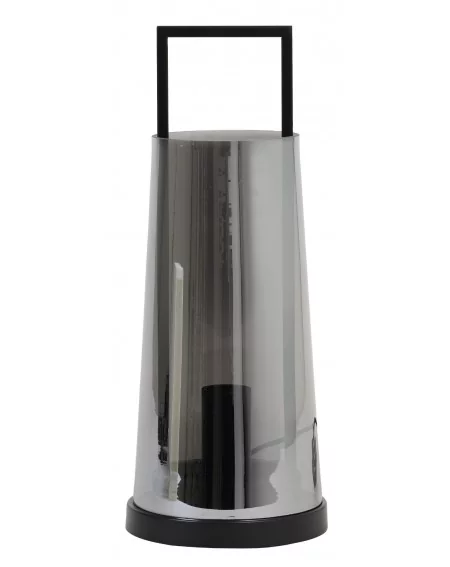 Stolná lampa AMANDO, Smoked Grey/Mat Black, 44 cm