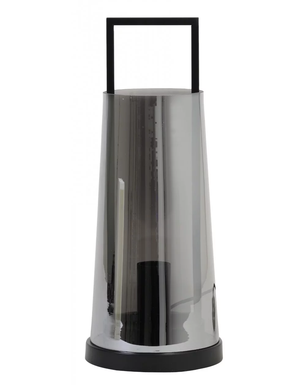 Stolná lampa AMANDO, Smoked Grey/Mat Black, 44 cm