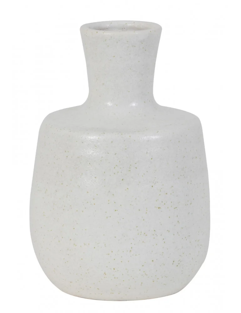 Dekoračná keramická váza BATAN, White, 25 cm, väčšia