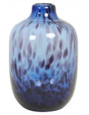 Sklenená váza DAKAR blue-black, výška 25 cm (L)