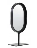 Zrkadlo oválne LURE matt black, S