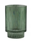 Sklenený svietnik na čajovú sviečku PHILON, green, Ø8,5xV13 cm