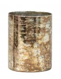 Sklenený svietnik ARCAS antique gold-silver, M
