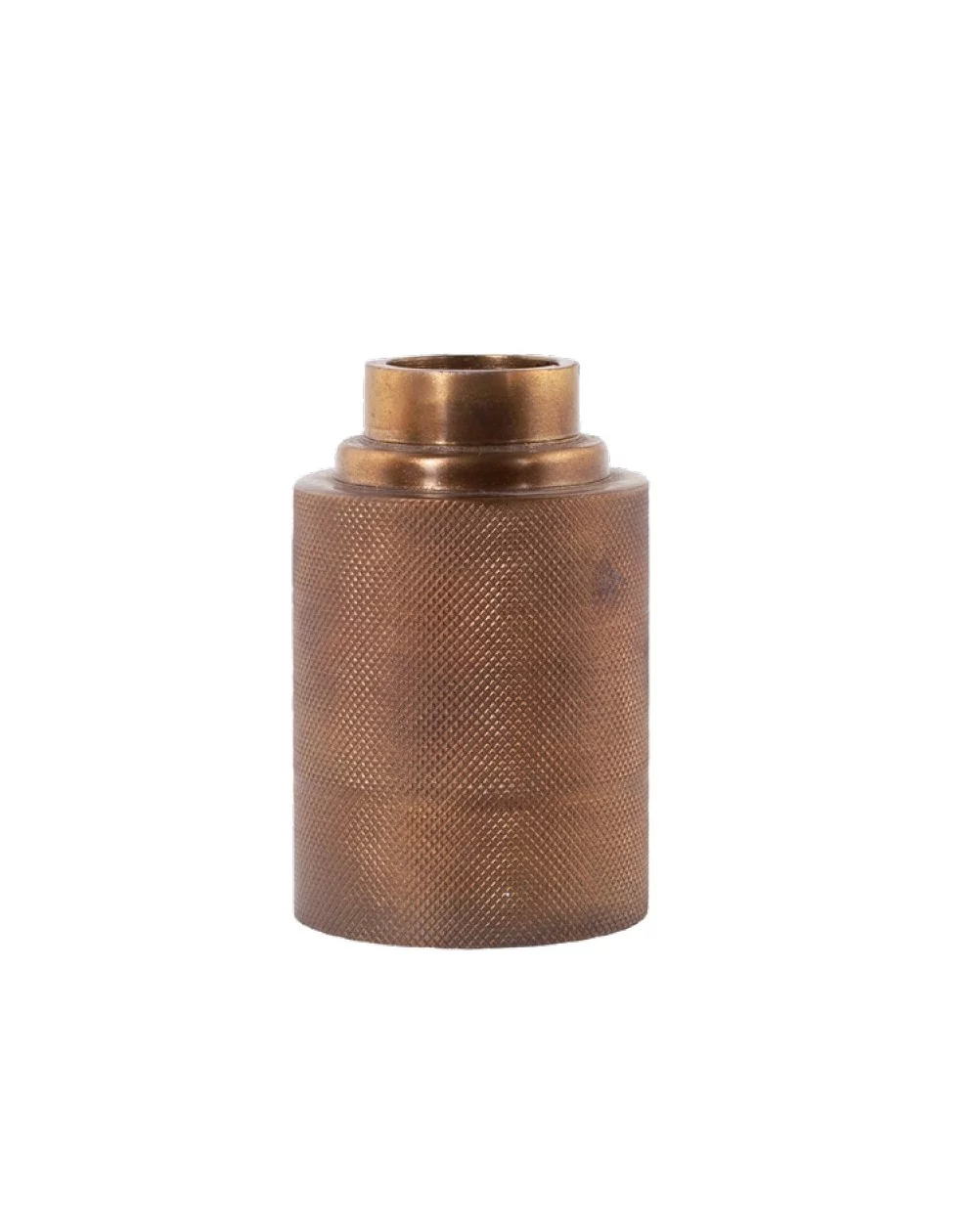 Obojstranný kovový svietnik RAW antique brass L