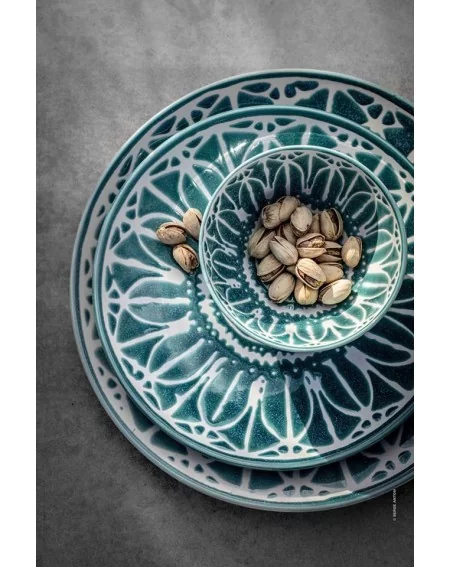 Porcelánový dezertný tanier MELIA, turquoise