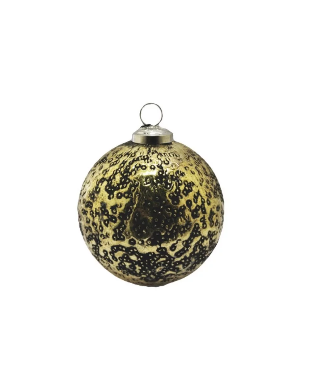 Sklenená vianočná guľa Shiny Gold, 8 cm