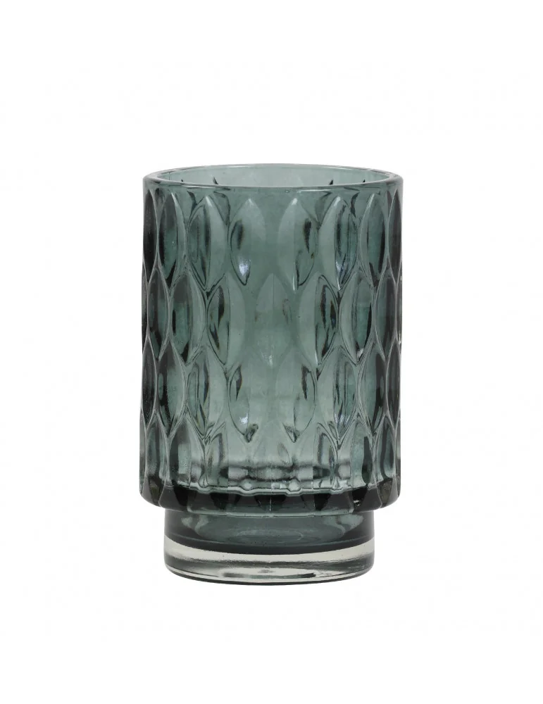 Svietnik na čajovú sviečku GRACE, dark green Ø9xV13 cm