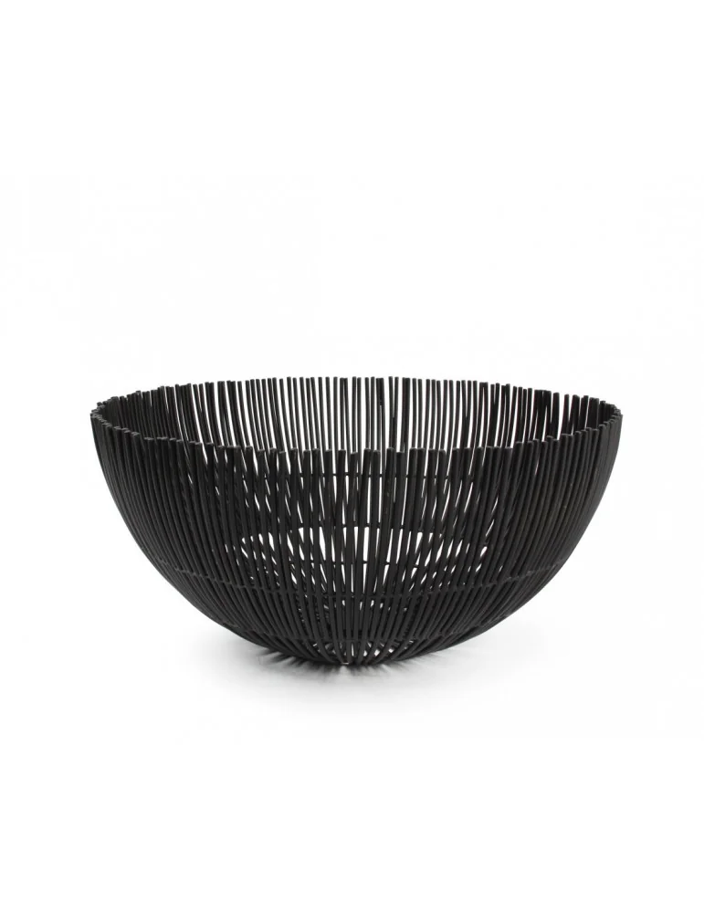 Drôtená okrúhla misa IRIS, Black, 25 cm