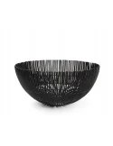 Drôtená okrúhla misa IRIS, Black, 25 cm
