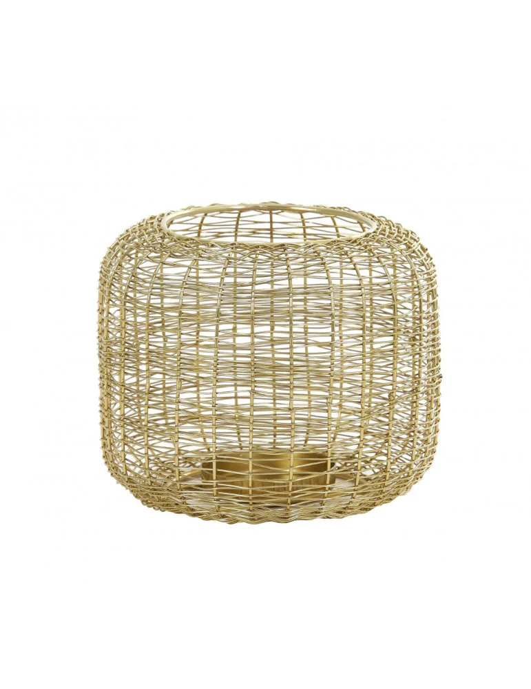 Drôtený lampáš / svietnik SKOOP, gold, (S), Ø16x13,5 cm