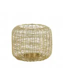 Drôtený lampáš / svietnik SKOOP, gold, (S), Ø16x13,5 cm