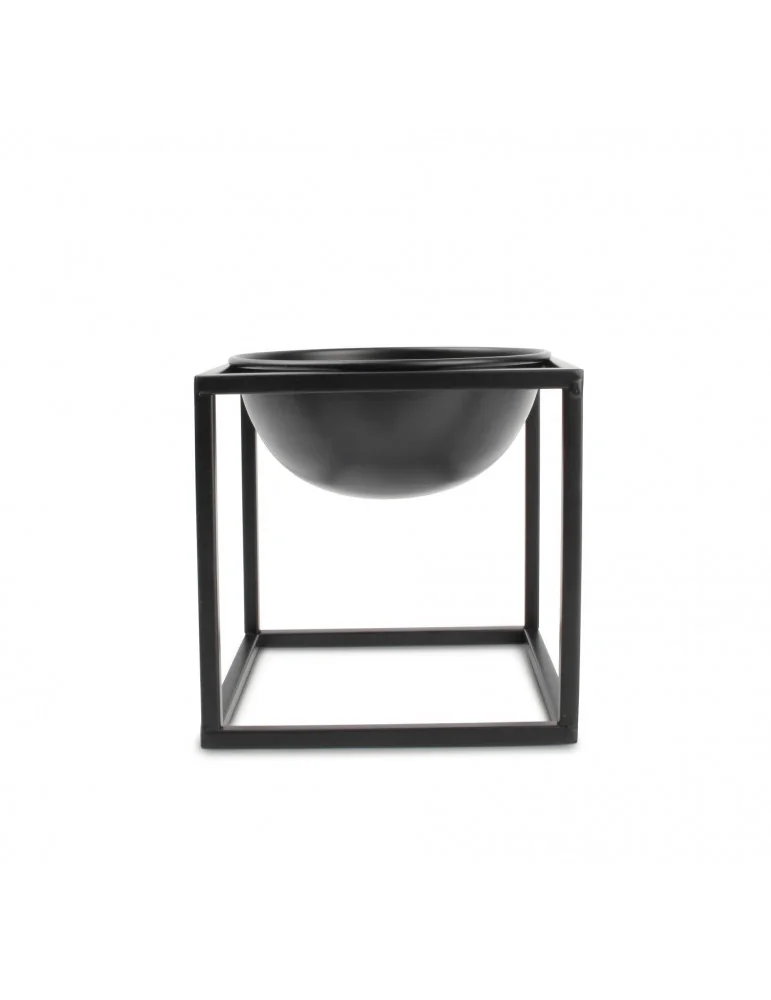 Kovový obal na kvetináč so stojanom ZELIN Black (S)