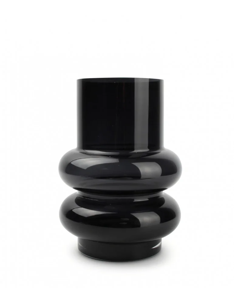 Sklenená váza BOLD, Black, 18 cm