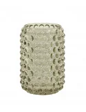 Sklenený čajový svietnik PALET, grey-green, Ø9x12,5 cm