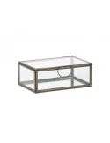 Dekoračný sklenený box ALESSINA, antique bronze, 15,5 cm (S)
