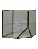 Sklenený box KUBUS, Gold (L)
