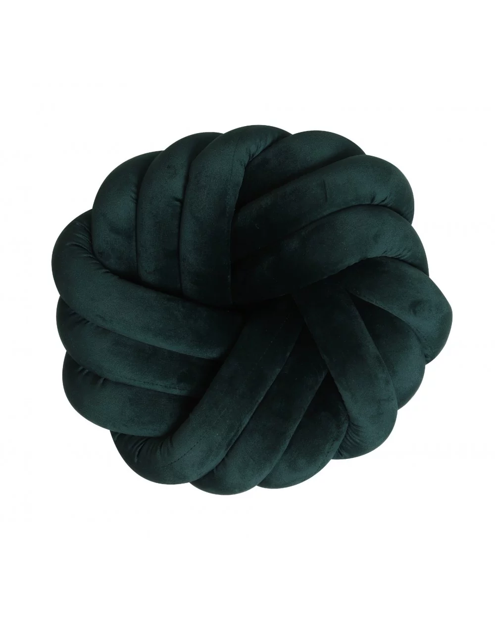 Dekoračný vankúš KNOT velvet, dark green, 33 cm