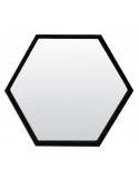 Kovové zrkadlo STELVIO Hexagon, Matt Black, (M) 46 cm