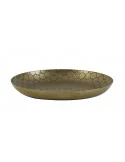 Dekoračný podnos ALBINE, antique bronze honeycomb, Ø29,5 cm
