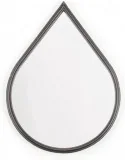 Nástenné kovové zrkadlo DROP, Black