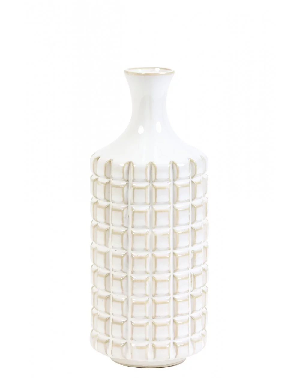 Dekoračná keramická váza DANIE creme, (M)