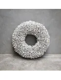 Dekoratívny veniec BAKULI, 30 cm, white