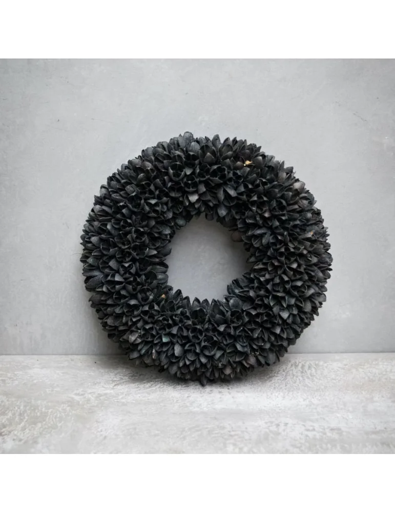 Dekoratívny veniec BAKULI, 30 cm, black