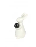 Biely keramický zajačik Kalle, 15 cm (S)