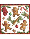 Vianočné papierové obrúsky "Gingerbread cookies"