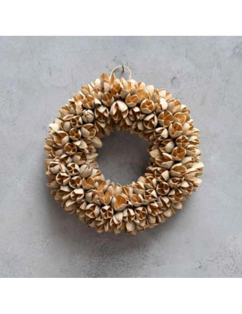 Dekoratívny veniec Bakuli, 30 cm, Latte